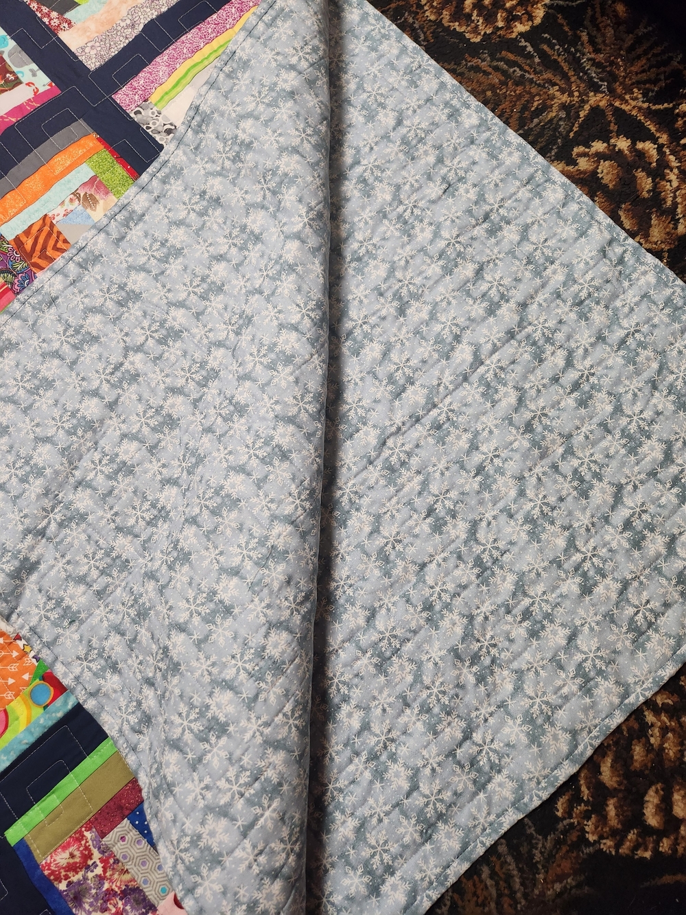 Handmade Multicolor Patchwork Quilt Runner - - Picture 5 of 12